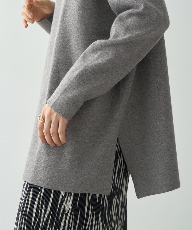 AMERICAN HOLIC バイパチタートルネックニットロングプルオーバー Gray Mixture