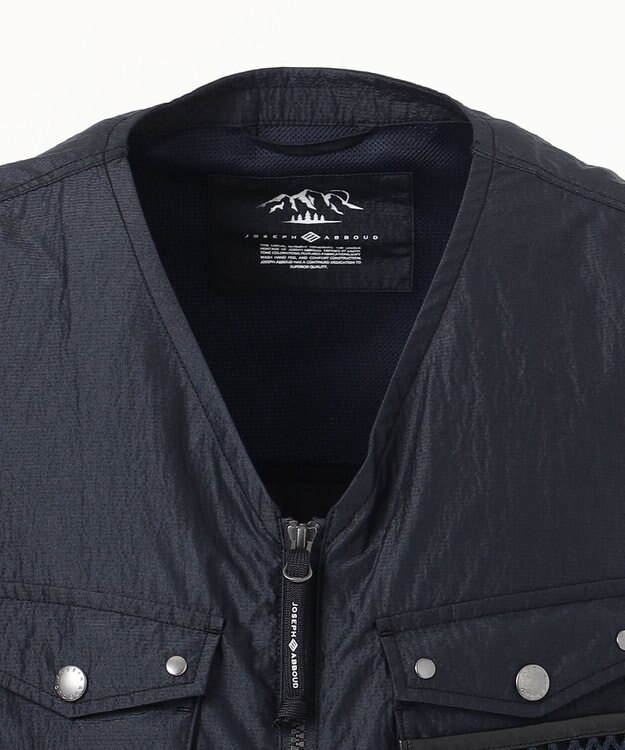 JOSEPH ABBOUD MOUNTAIN リップルサッカー ネイビー系