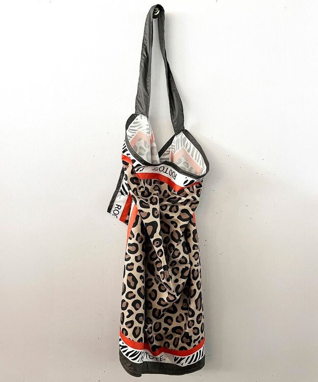 ROOTOTE 3664【エコバッグになるチャームトート】LT.トール.スカーフ-A 05：レオパード