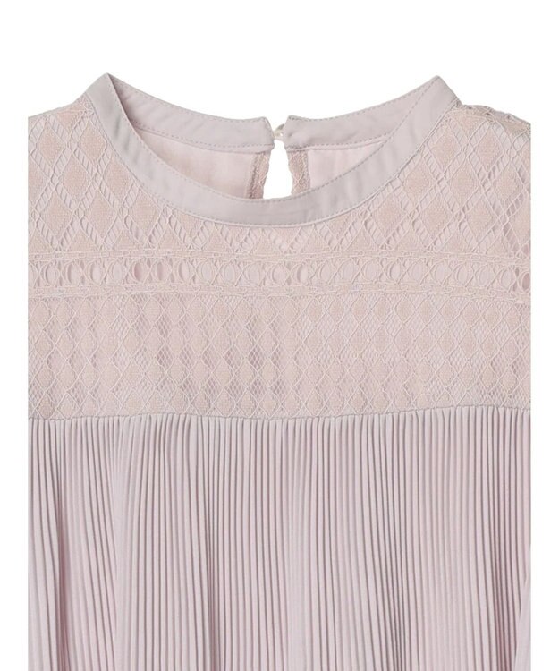 earth music&ecology レースプリーツブラウス Light Pink