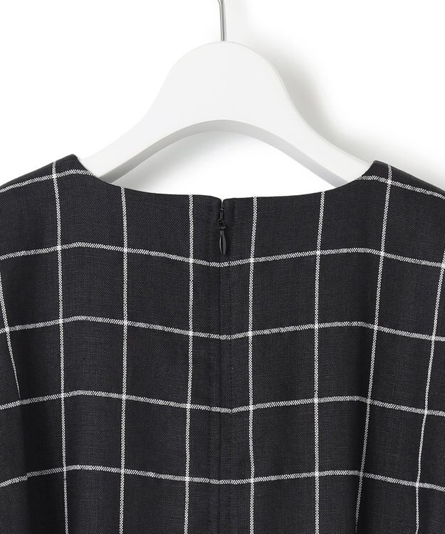 J.PRESS YORK STREET 【WOMEN】リネンライクイージーフィット ワンピース ブラック系3