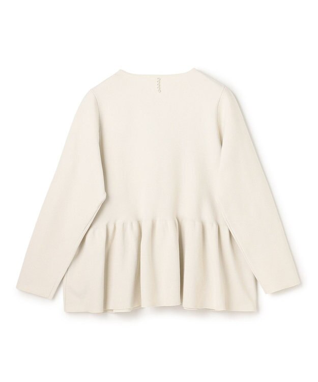 UNFILO BEAUTY FORM KNIT ペプラムセットアップ グレージュ