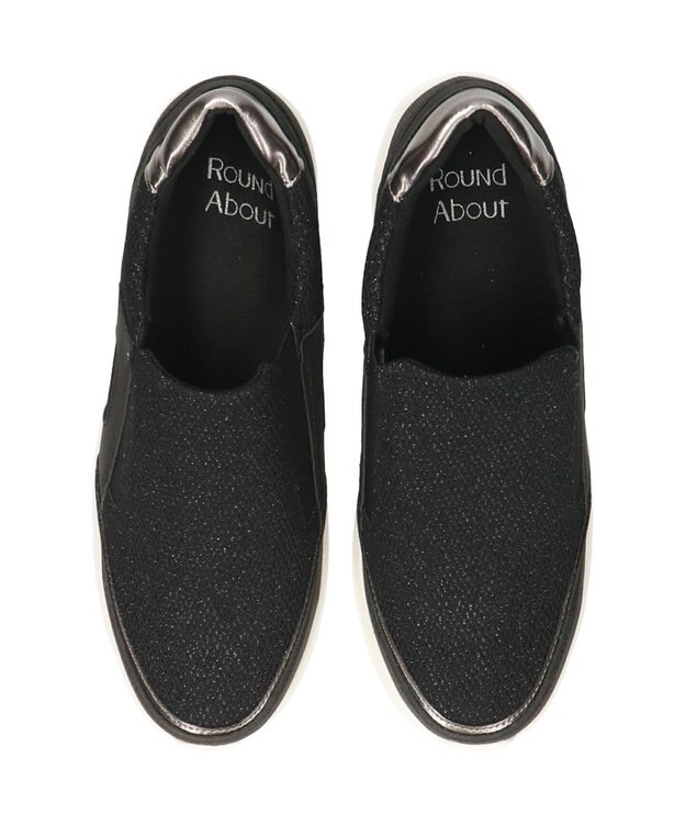 Bridget Birkin 【Round About】ヒールアップスリッポンスニーカー ブラックコンビ