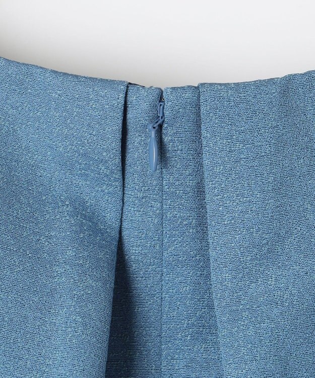 組曲 L ラメジャカード ボートネックワンピース ブルー系