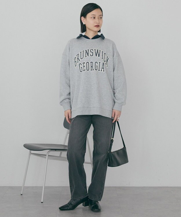 AMERICAN HOLIC 【WEB限定】BRUNSWICK GEORGIA BIGスウェット Light Gray Mixture