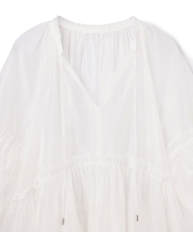 GRACE CONTINENTAL ギャザーカフタントップ キナリ