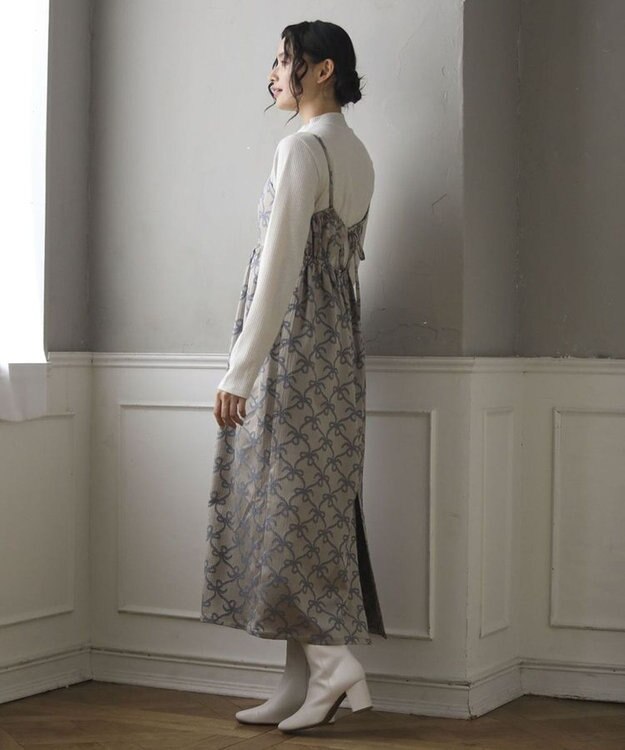 Green Parks ・ＳＵＧＡＲＳＰＯＯＮリボンジャカードキャミワンピ Beige