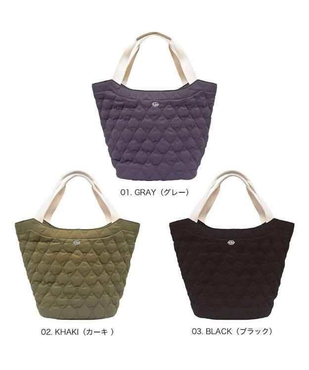 ROOTOTE 3634【A4収納】SN.ラウンド.ミリタリーキルト-A 01：グレー