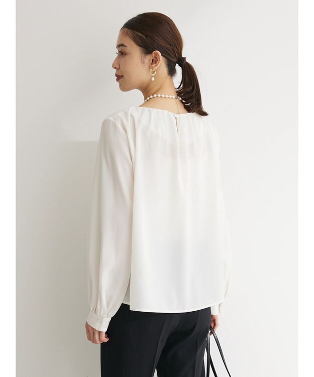 Green Parks ｅｆ－ｄｅ　ギャザーブラウス White