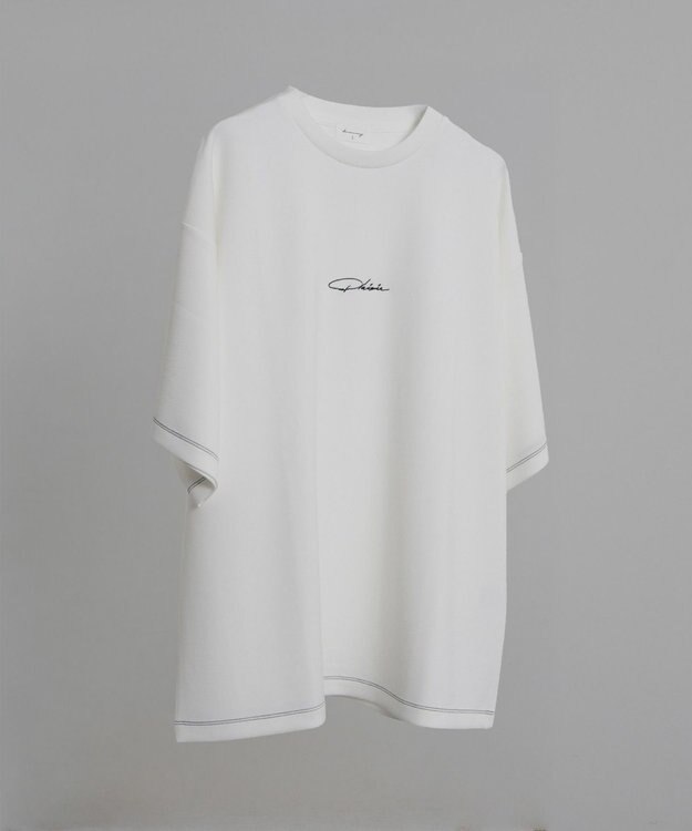WEGO 【機能T】カラーステッチワンポイントT（SS） ホワイト