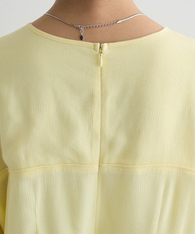Green Parks ボリュームスリーブティアードワンピース Yellow