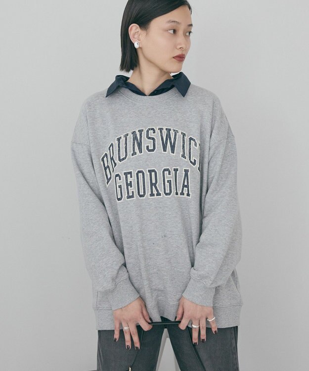 AMERICAN HOLIC 【WEB限定】BRUNSWICK GEORGIA BIGスウェット Light Gray Mixture