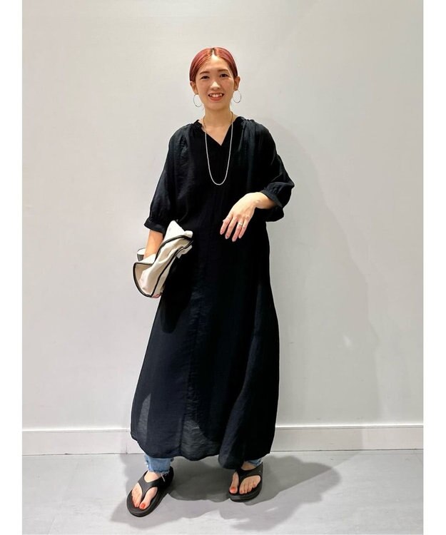 UNFILO 【撥水】ヴィンテージライク ワンピース ブラック
