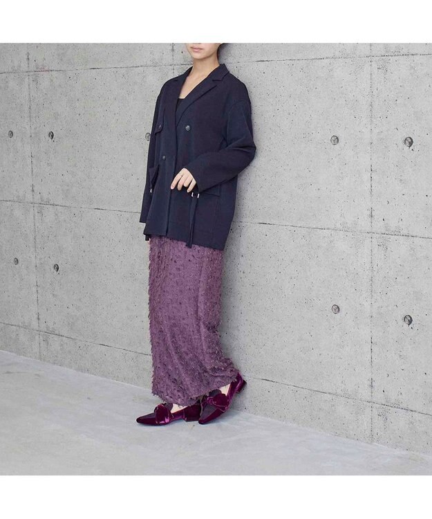 MODE ET JACOMO <MODE ET JACOMO>ベルベットリボンローファー ワインキジ