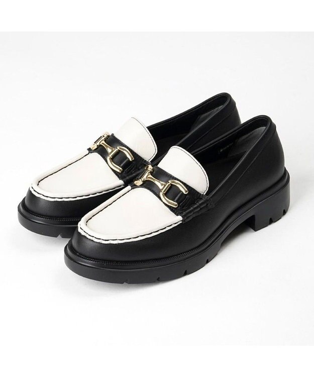 AcureZ GORE-TEX | 全天候型カジュアルビットローファー ブラック×オフホワイト