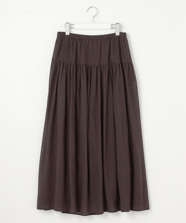 23区 【Indian Factory】コットンボイル スカート ブラウン系