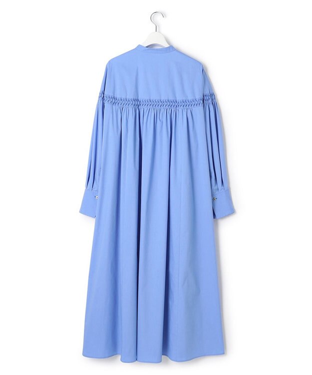 23区 【洗える】コンパクトライトクロス ピンタック ワンピース ブルー系