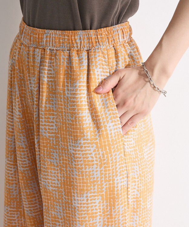 Green Parks 柄イージーパンツⅠ（ワイド） Orange