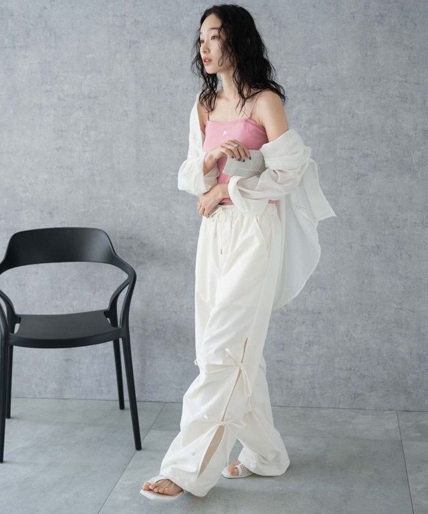 WEGO 【カップ付き/SMサイズ展開】nachumoreショートワンポイントキャミ ピンク