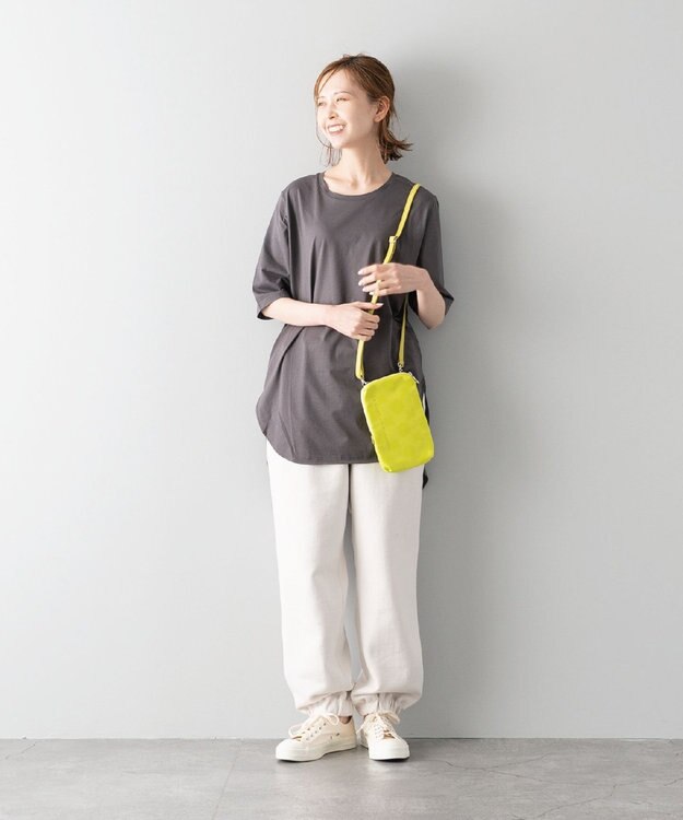 MIYABIYA La quoh with kirakaracho 南蛮七宝ベーシックプリント ミニポシェット 若菜色(イエロー)