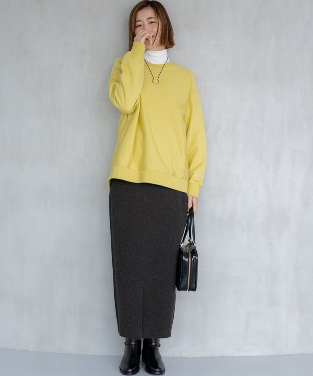 23区 【VERY掲載/洗える】カシミヤブレンド Iライン ニットスカート グレー系