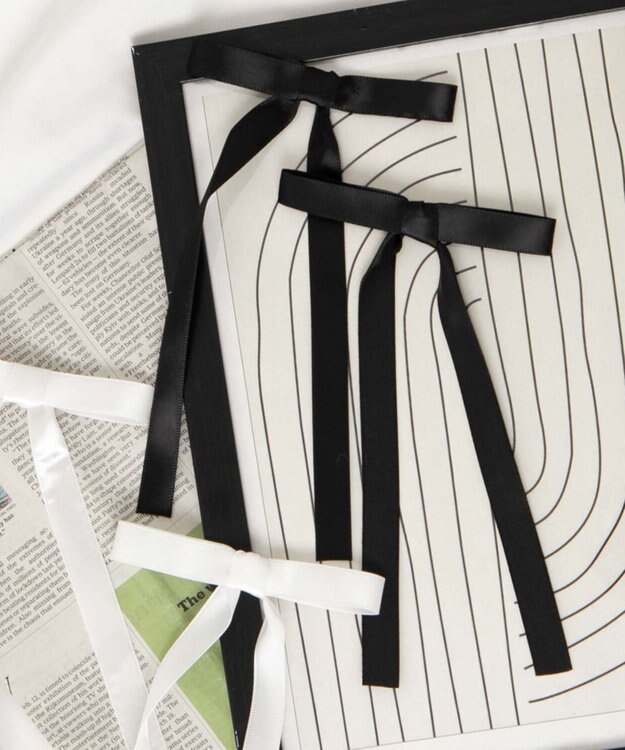 WEGO L2Pロングリボンヘアクリップ ブラック