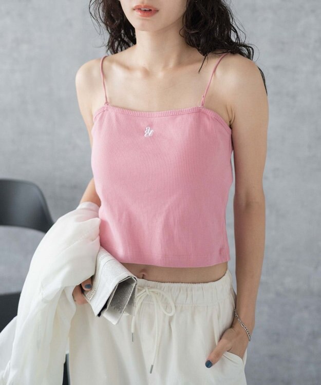 WEGO 【カップ付き/SMサイズ展開】nachumoreショートワンポイントキャミ ピンク