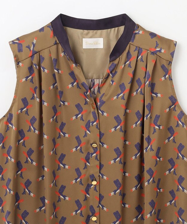 GRACE CONTINENTAL ナイトparisブラウス カーキ