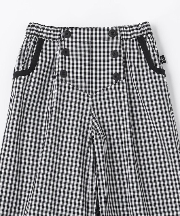 組曲 KIDS 【150-160cm】ギンガム パンツ ブラック系3