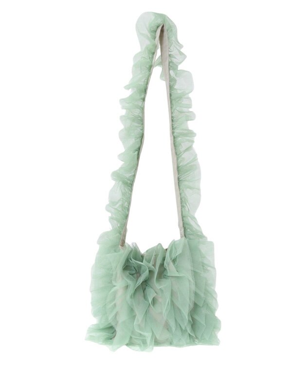 Green Parks ・ＱＵＯＮ　チュールフリルミニショルダー Green