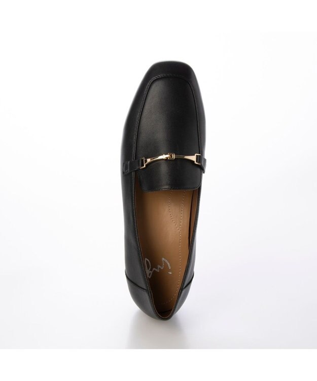 ing <ing>スクエアトゥビットローファー ブラック