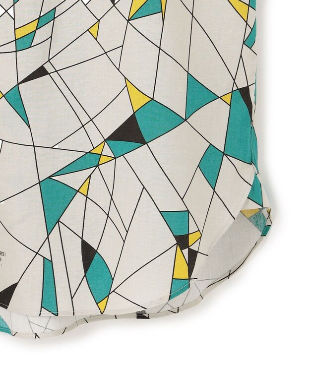 J.PRESS MEN 【J.PRESS ORIGINALS】Vintage Print Half Sleeve Shirt / B.D. / Baggy-Fit ライトグレー系9