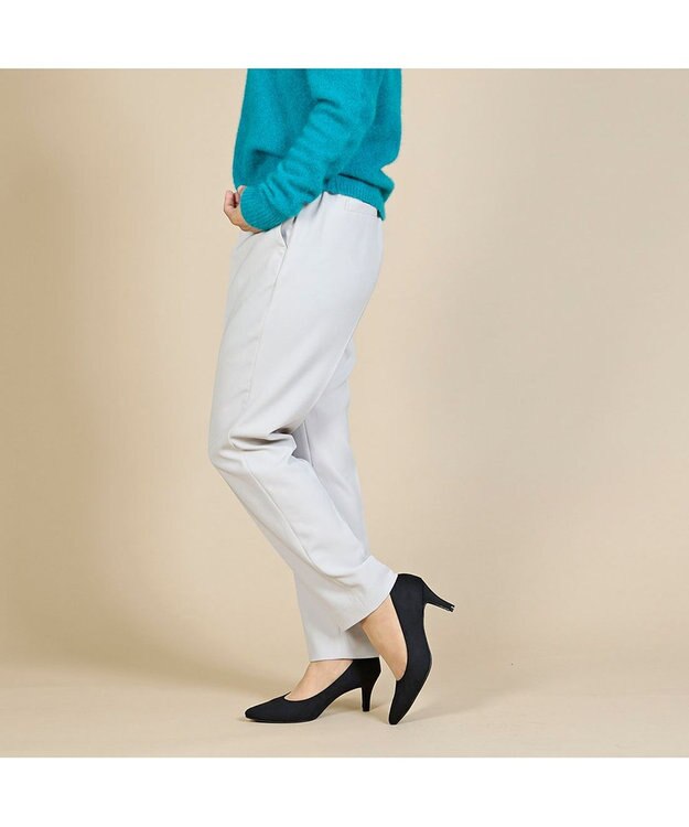 ing <Pitti>ポインテッドヒールパンプス ブラックスエード