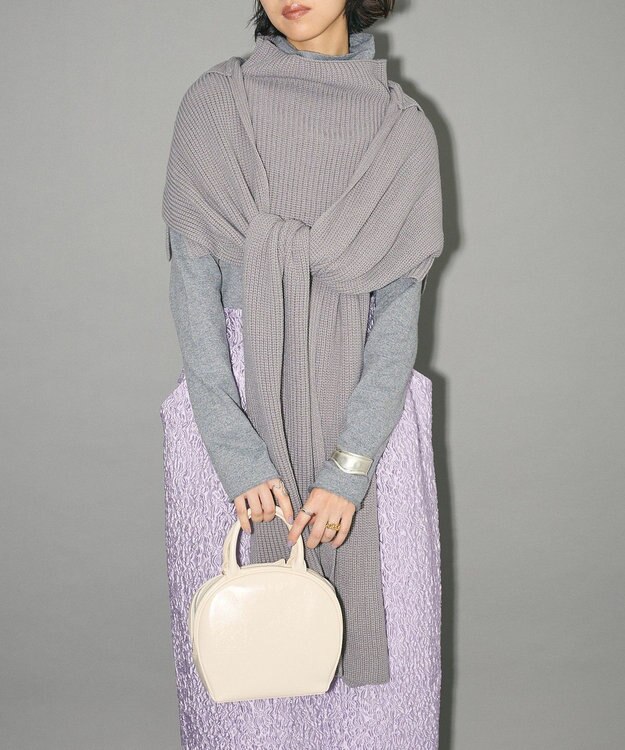 Green Parks フードマフラー＋ケープニット Gray