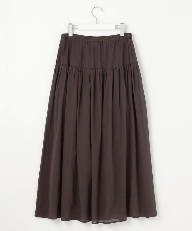 23区 【Indian Factory】コットンボイル スカート ブラウン系