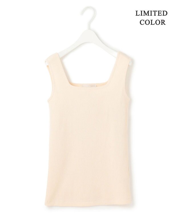 ICB 【新色追加・WEB限定カラーあり・洗える】ブロードステッチリブ タンクトップ オフホワイトラメ系［WEB限定］