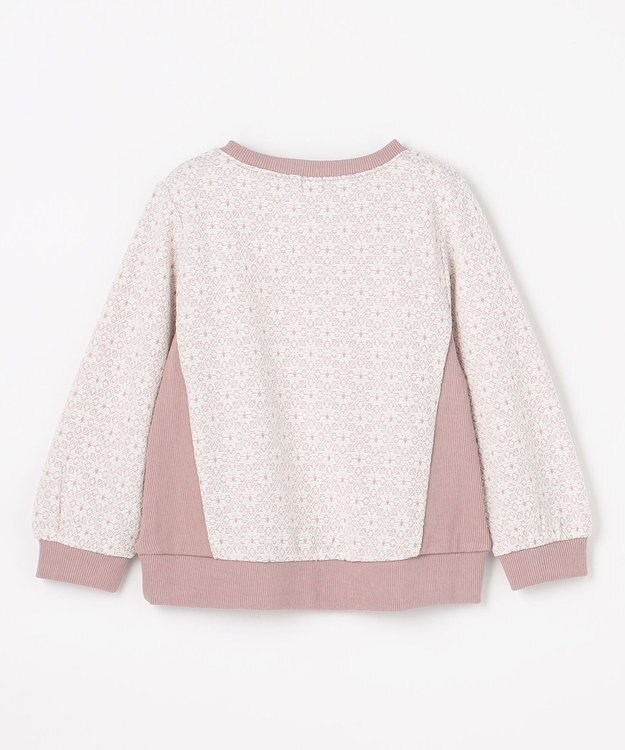 組曲 KIDS 【110-140㎝】 フロストフラワージャガード トレーナー ラベンダー