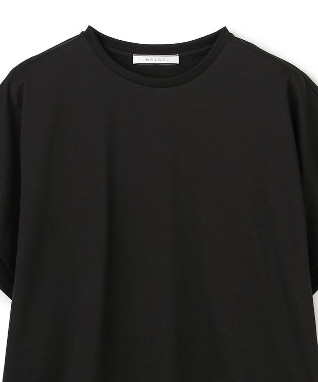 BEIGE， DIOP / スビンコットン ドレープTシャツ Black