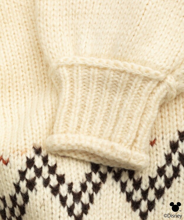 earth music&ecology 【予約】Disney/ミッキー刺繍ノルディックニットチュニック アイボリー