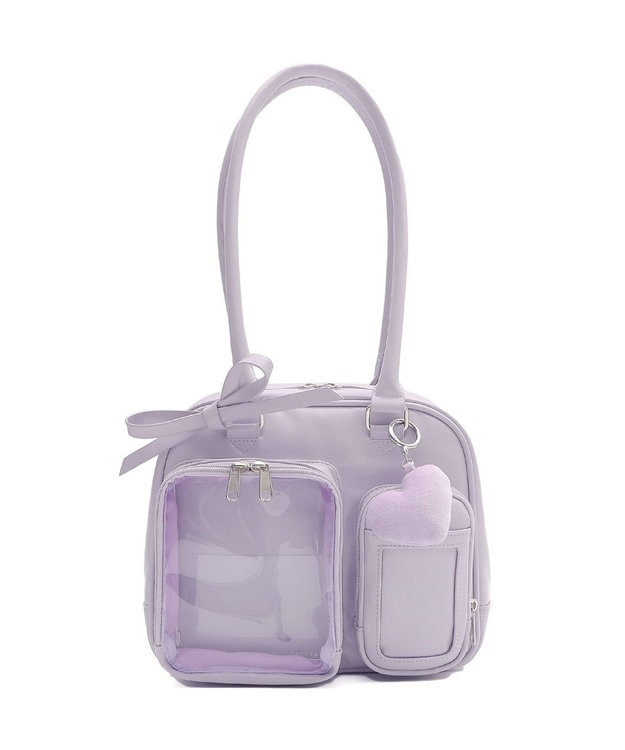 WEGO 【痛バ＆推し活グッズ】きらふわぬい痛ボストンバッグ ライトパープル