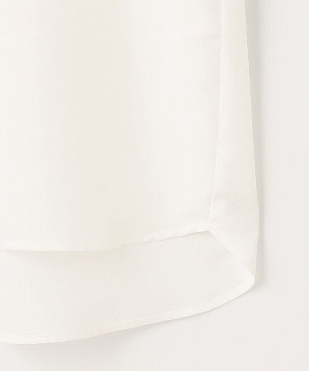 自由区 L 【洗える】ピンタックスリーブ ブラウス アイボリー系