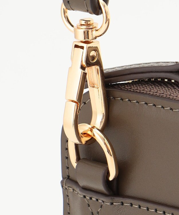 LA BAGAGERIE レザーステッチ　マルチポシェット グレージュ