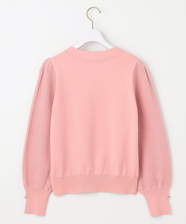 ANY SIS 【CICA加工・選べる9色展開】スリットポイントボトルネック ニット ピンク