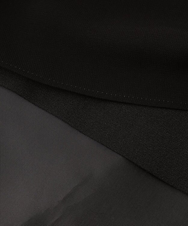 組曲 NOIR 【洗える】ウォッシャブルストレッチバックサテン ジャケット＋ワンピース ブラック系