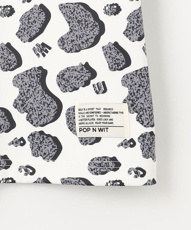 PW CIRCULUS 【UV遮蔽率99.5%  UVカット/速乾/ストレッチ】【MEN】アニマルドットポケットモックT ゴルフ ブラック系5