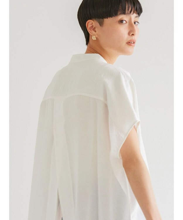 AMERICAN HOLIC ブザムフレンチスリーブバックオープンチュニック Off White