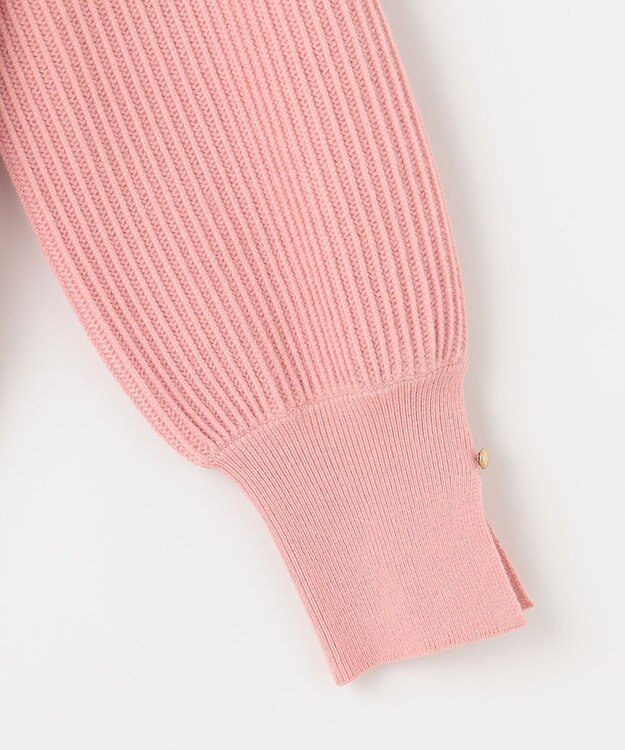 ANY SIS 【CICA加工・選べる9色展開】スリットポイントボトルネック ニット ピンク