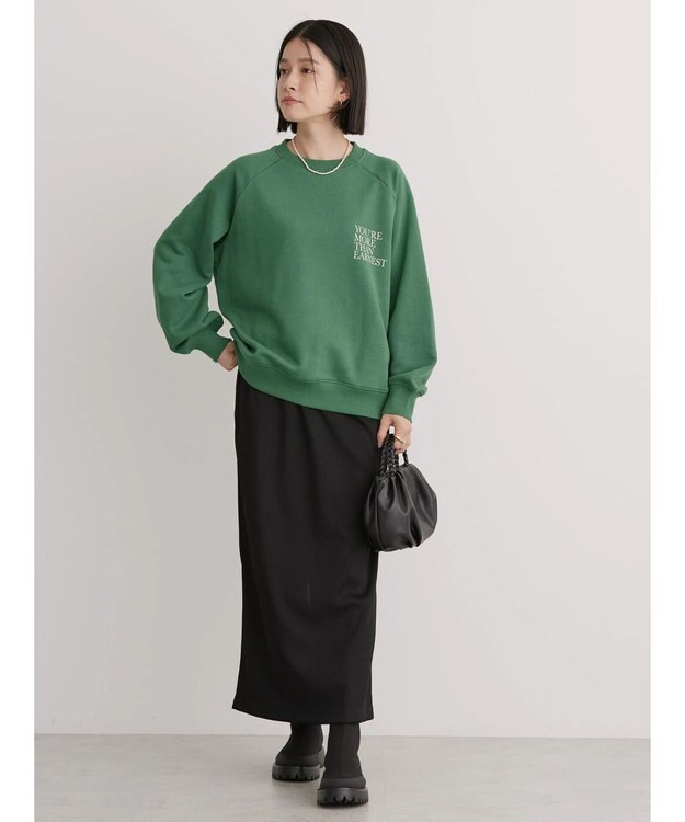 AMERICAN HOLIC ラグランロゴスウェット2 Charcoal Gray