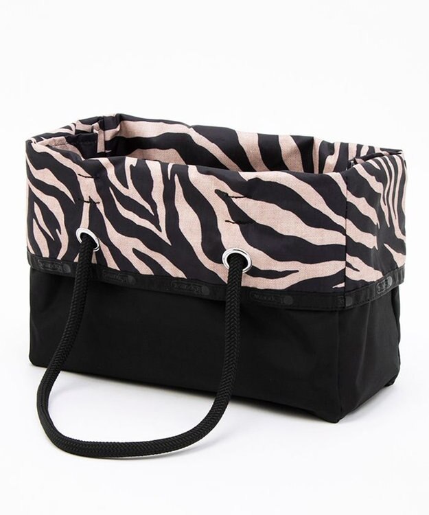 LeSportsac ML 2 WAY TOTE        /ラフィアゼブラ/ブラック ラフィアゼブラ/ブラック