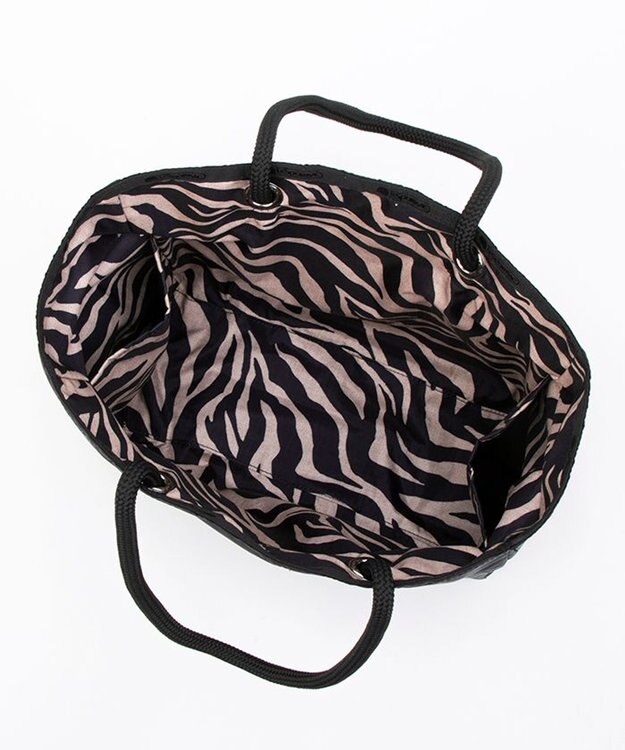LeSportsac ML 2 WAY TOTE        /ラフィアゼブラ/ブラック ラフィアゼブラ/ブラック